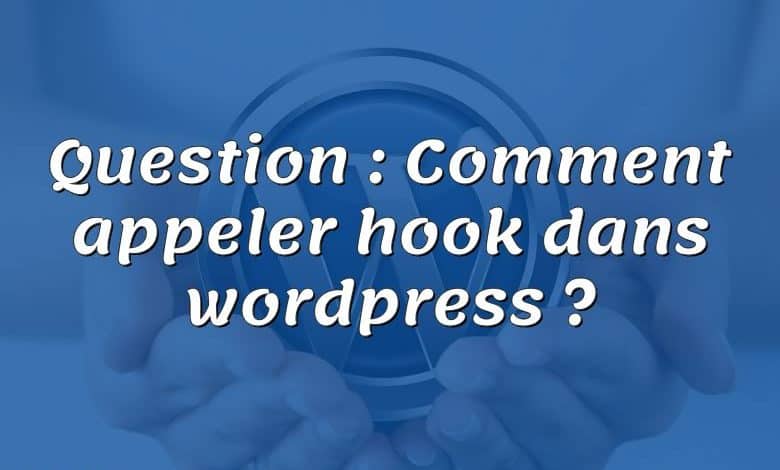 Question : Comment appeler hook dans wordpress ?